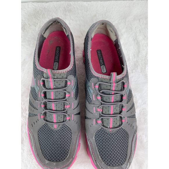 Skechers Flex Women's Slip-On Sneakers Gray/Pink Size 9 22142 - Picture 7 of 8